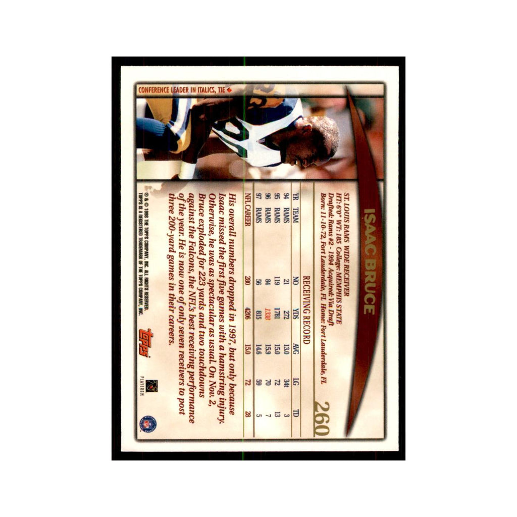 1998 Topps Isaac Bruce St. Louis Rams #260