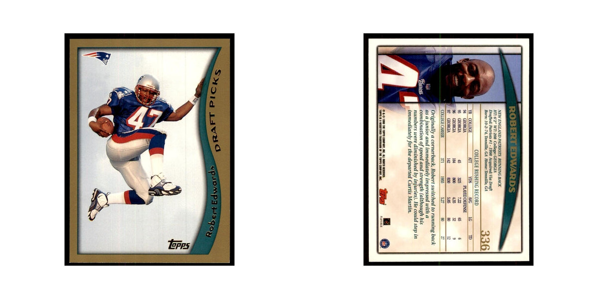 1998 Topps Robert Edwards RC Patriots #336