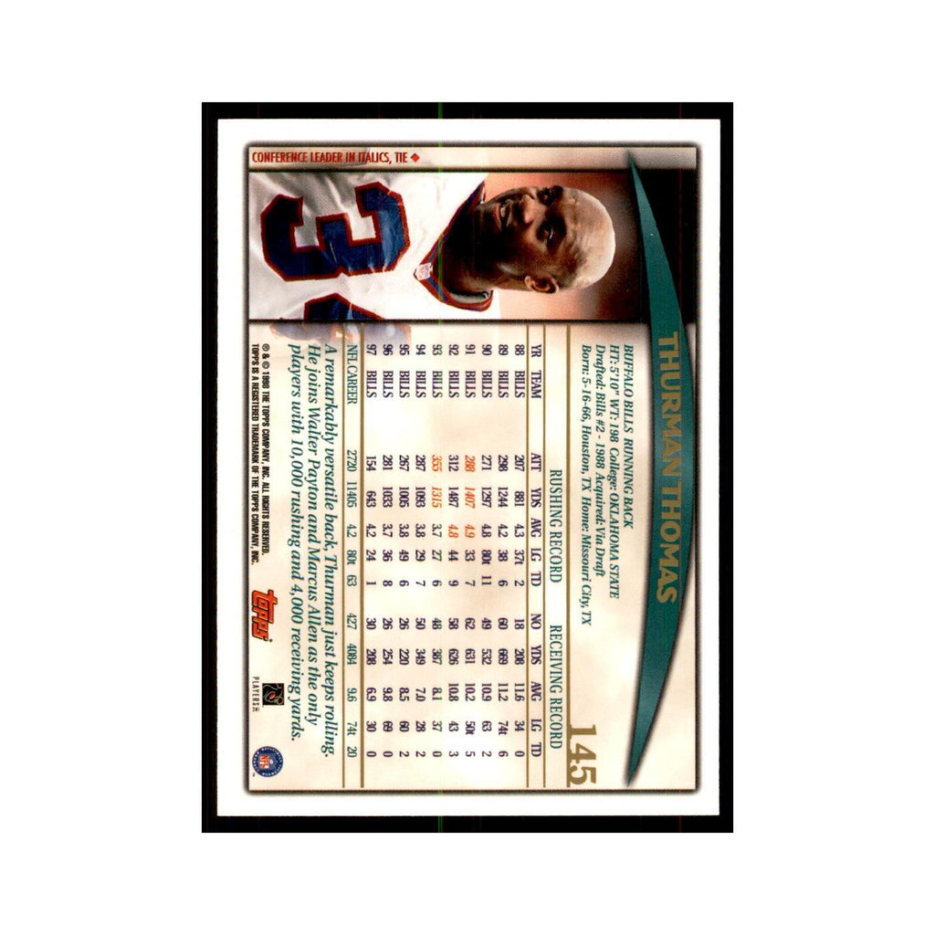 1998 Topps Thurman Thomas Bills #145