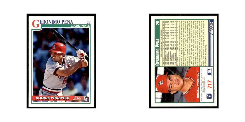 1991 Score Geronimo Pena Baseball Cards #717