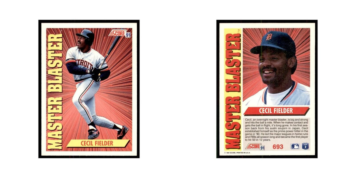 1991 Score Cecil Fielder Baseball Cards #693