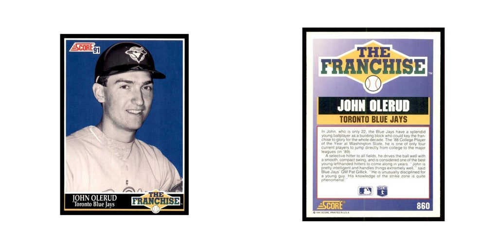 1991 Score John Olerud Baseball Cards #860