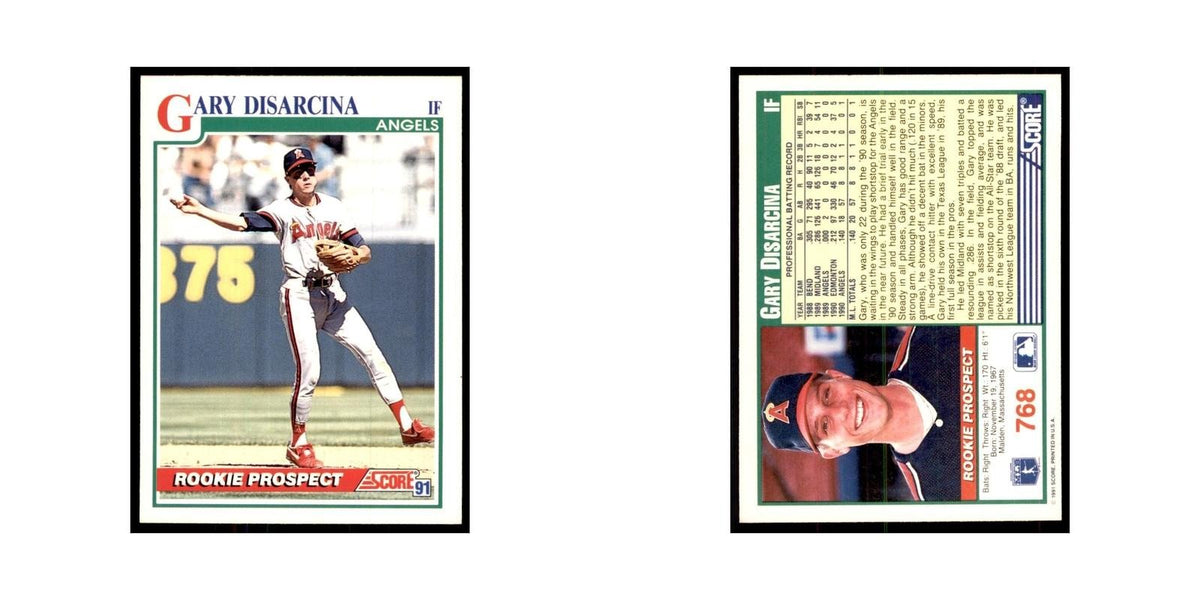 1991 Score Gary DiSarcina Baseball Cards #768