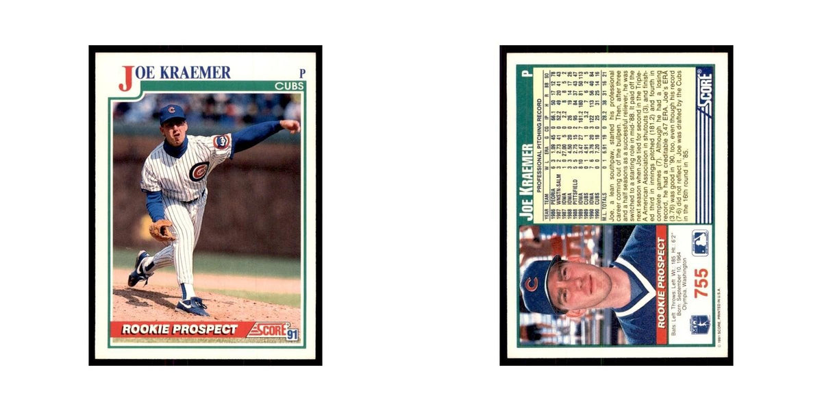 1991 Score Joe Kraemer Baseball Cards #755