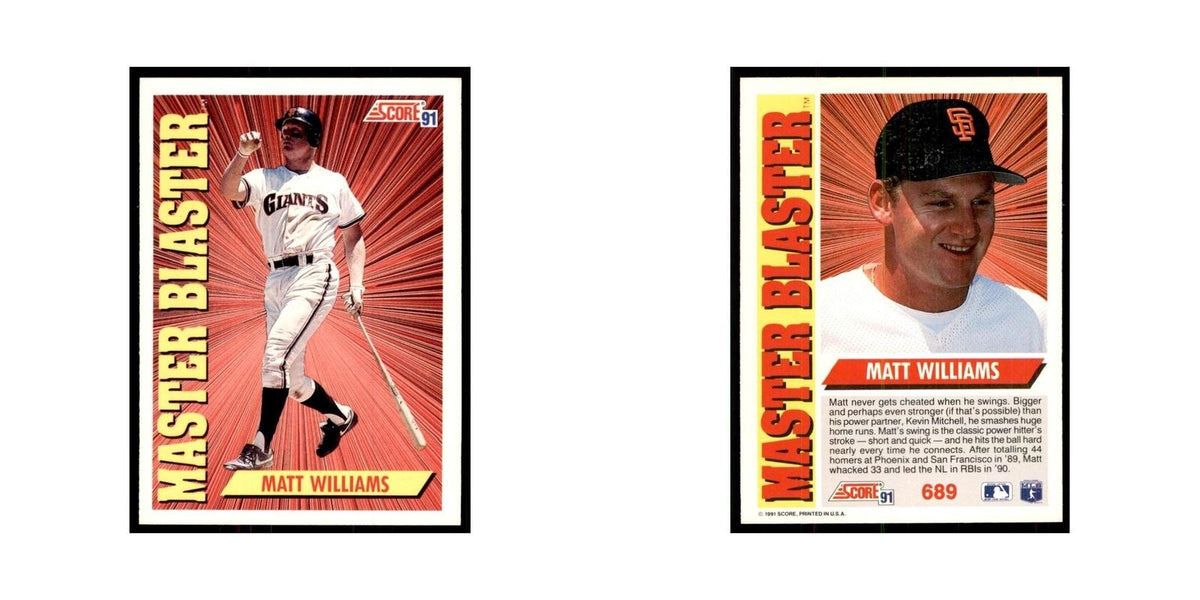 1991 Score Matt Williams Baseball Cards #689