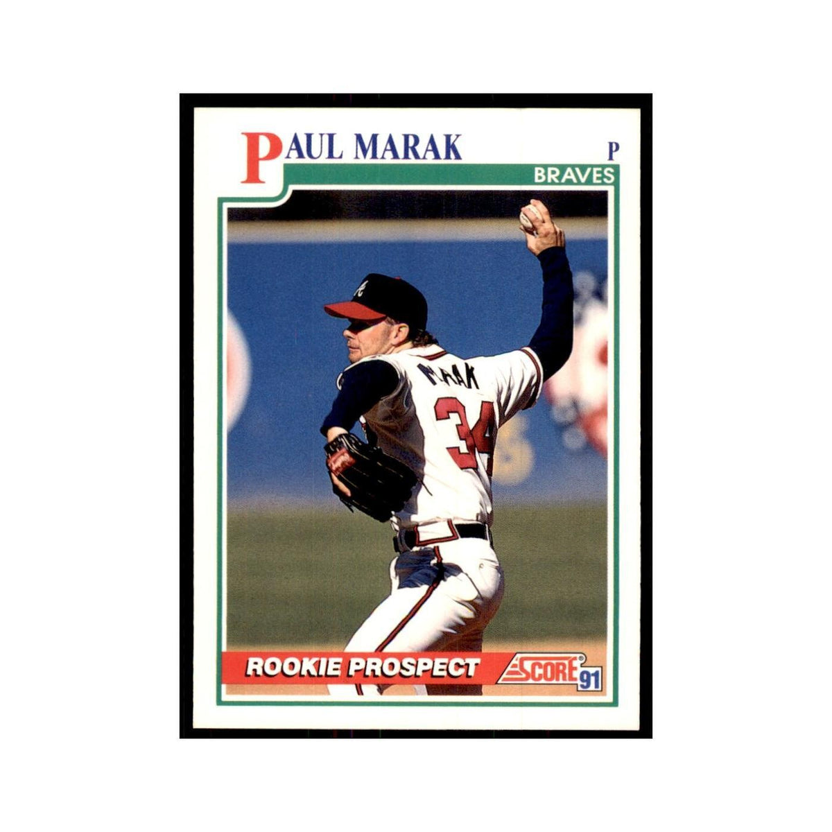 1991 Score Paul Marak Baseball Cards #712