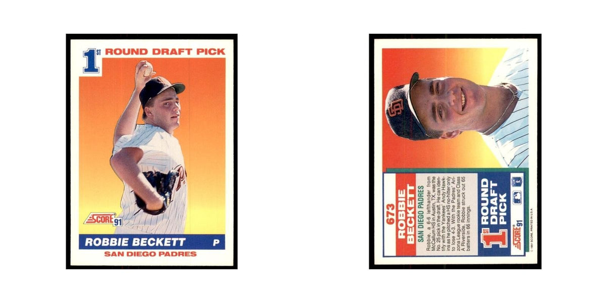 1991 Score Robbie Beckett Baseball Cards #673