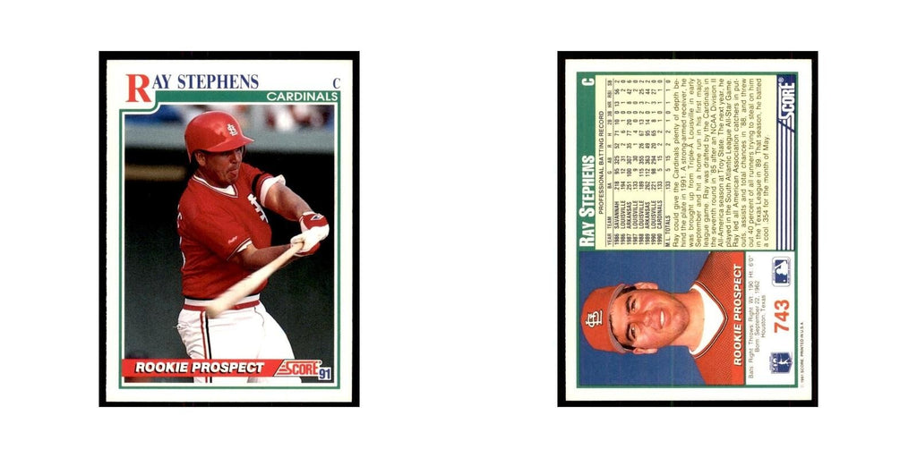1991 Score Ray Stephens Baseball Cards #743