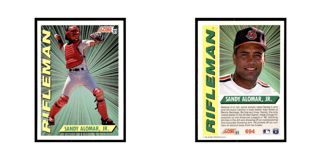 1991 Score Sandy Alomar Jr. Baseball Cards #694