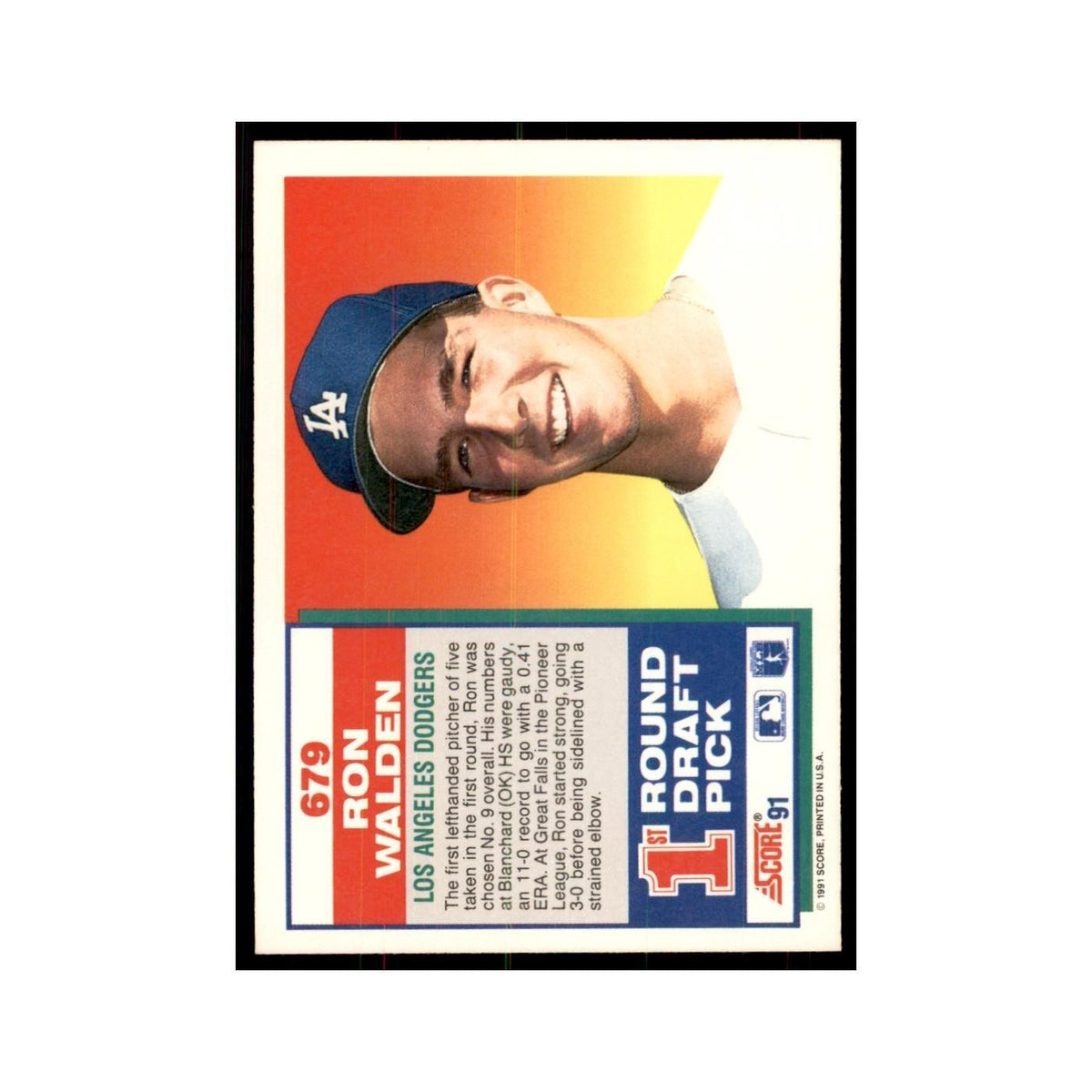 1991 Score Ronnie Walden Baseball Cards #679