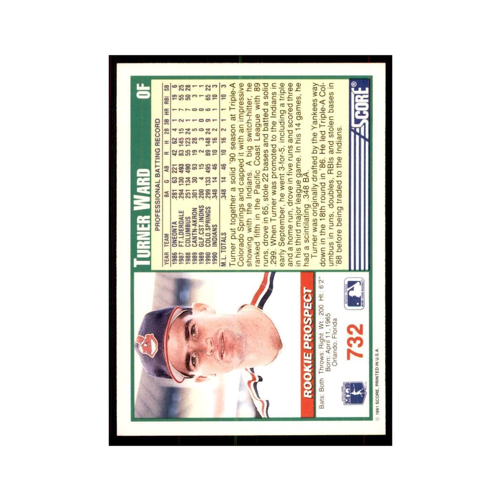 1991 Score Turner Ward Baseball Cards #732