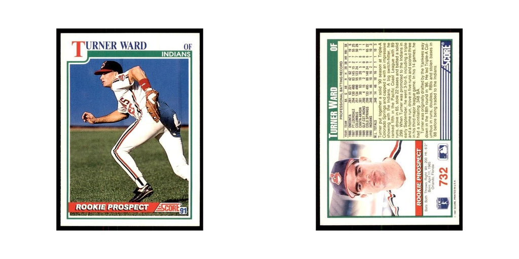 1991 Score Turner Ward Baseball Cards #732