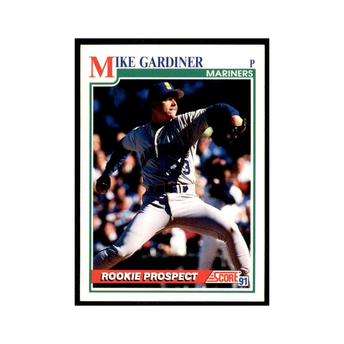 1991 Score Mike Gardiner Baseball Cards #721