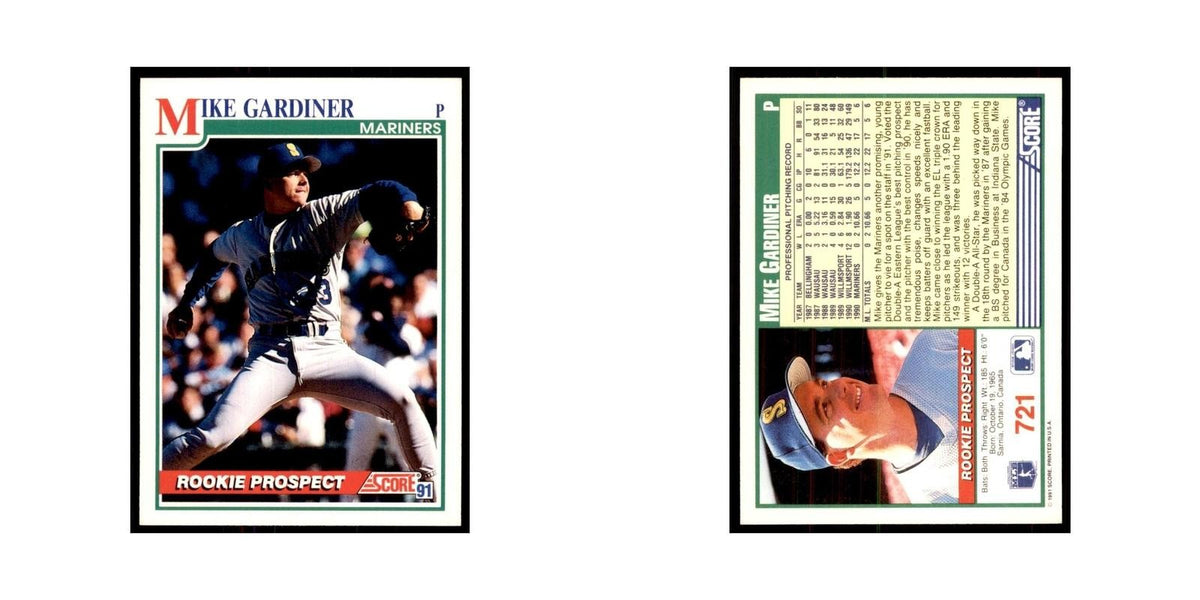 1991 Score Mike Gardiner Baseball Cards #721
