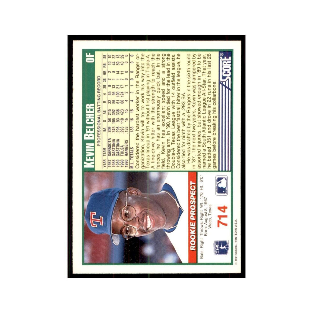1991 Score Kevin Belcher Baseball Cards #714