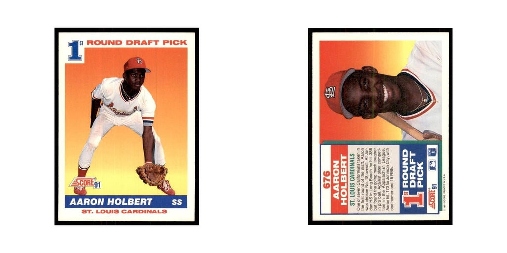 1991 Score Aaron Holbert Baseball Cards #676