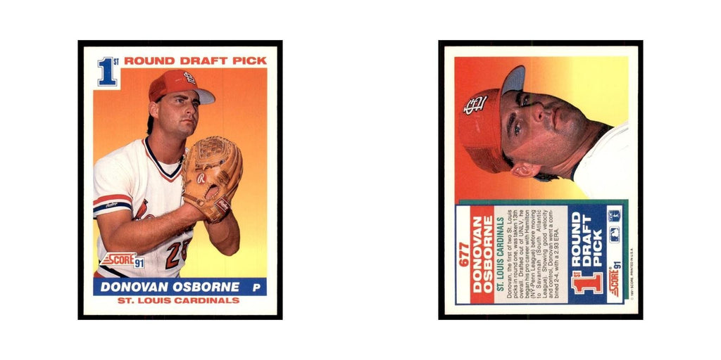 1991 Score Donovan Osborne Baseball Cards #677
