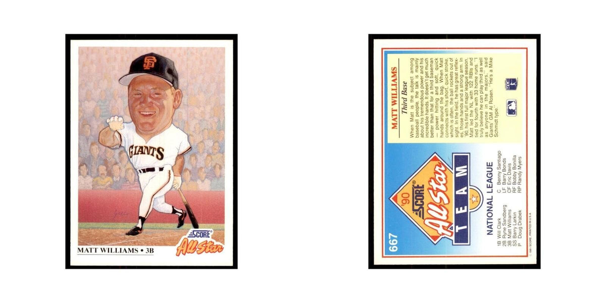 1991 Score Matt Williams Baseball Cards #667