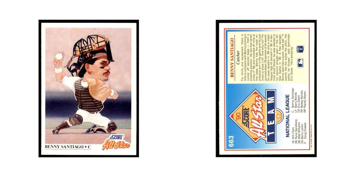 1991 Score Benny Santiago Baseball Cards #663
