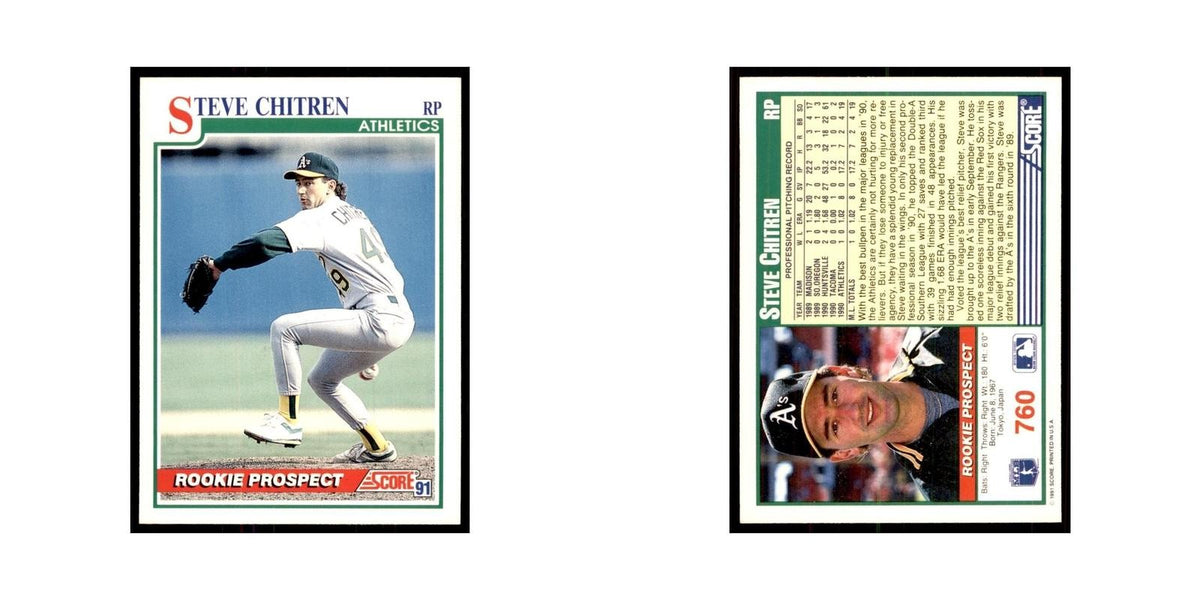 1991 Score Steve Chitren Baseball Cards #760
