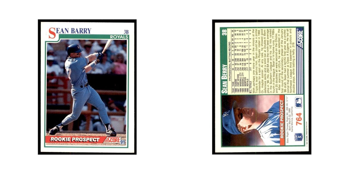 1991 Score Sean Berry Baseball Cards #764