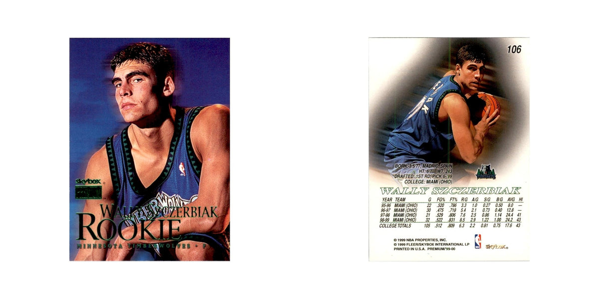 1999 SkyBox Premium Wally Szczerbiak RC Basketball Cards #106