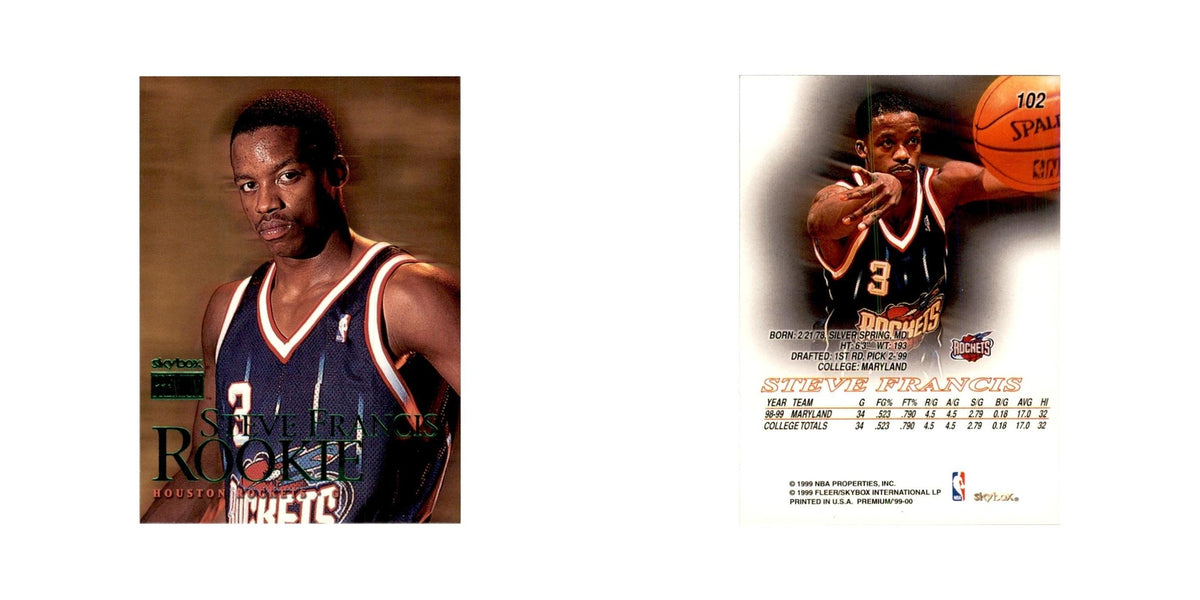 1999 SkyBox Premium Steve Francis RC Basketball Cards #102