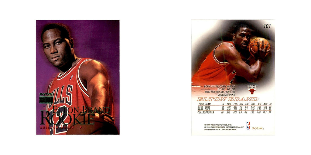 1999 SkyBox Premium Elton Brand RC Basketball Cards #101