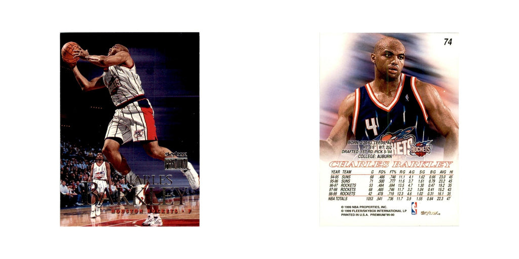 1999 SkyBox Premium Charles Barkley Basketball Cards #74