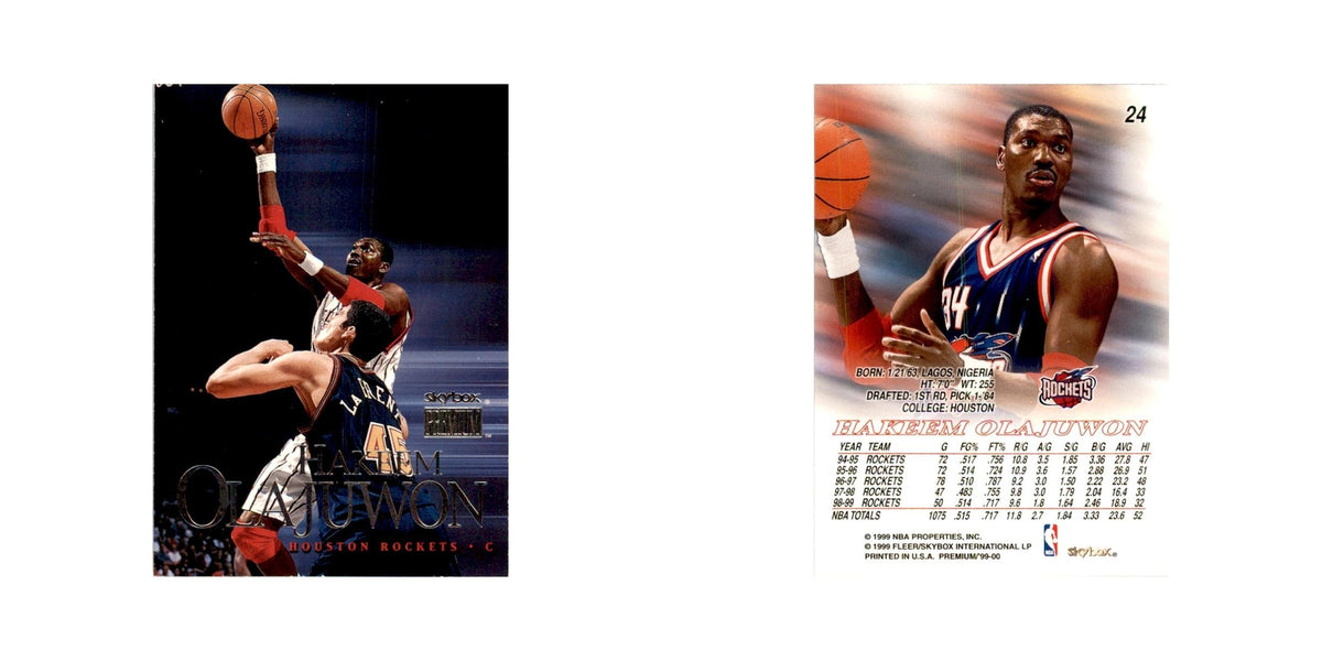1999 SkyBox Premium Hakeem Olajuwon Basketball Cards #24