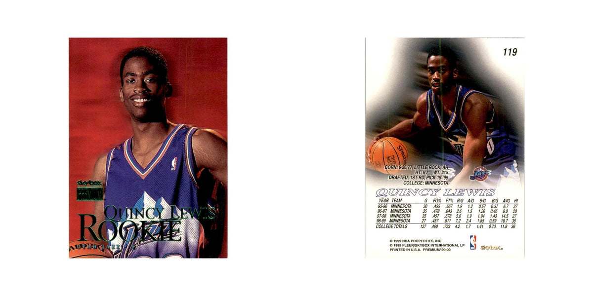 1999 SkyBox Premium Quincy Lewis RC Basketball Cards #119
