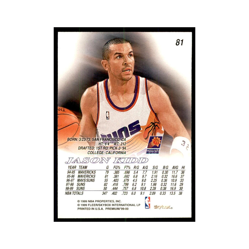1999 SkyBox Premium Jason Kidd Basketball Cards #81