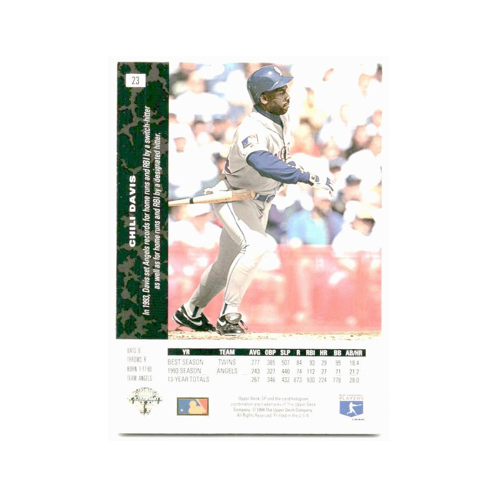 Chili Davis 1994 SP #23 California Angels Baseball Card NM
