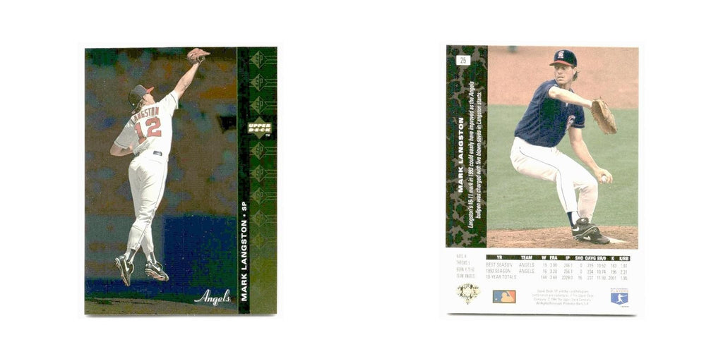 Mark Langston 1994 SP #25 California Angels Baseball Card NM