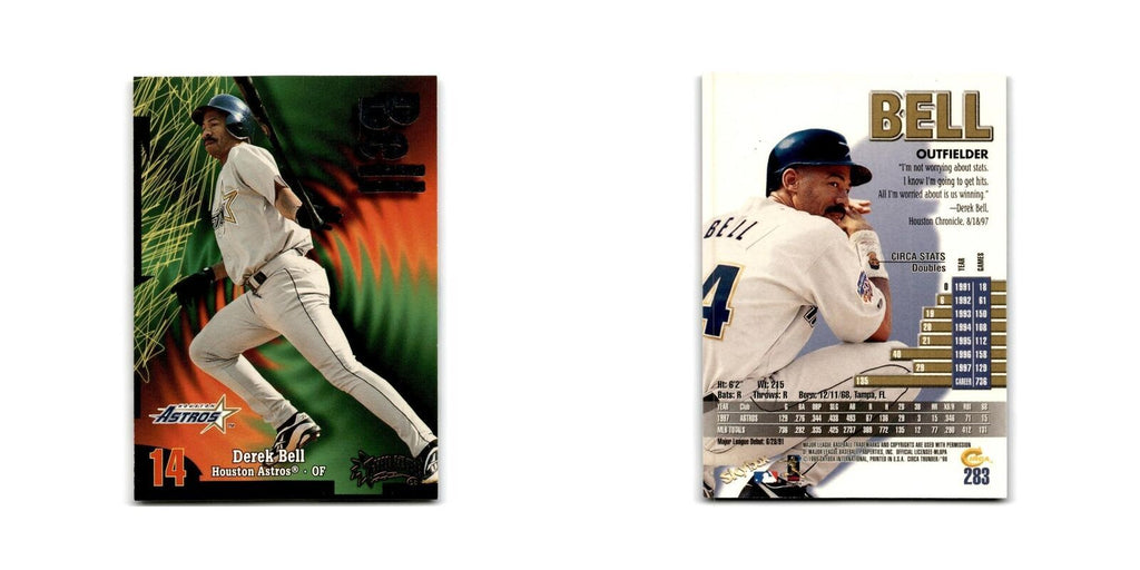 1998 SkyBox Thunder Derek Bell Astros #283