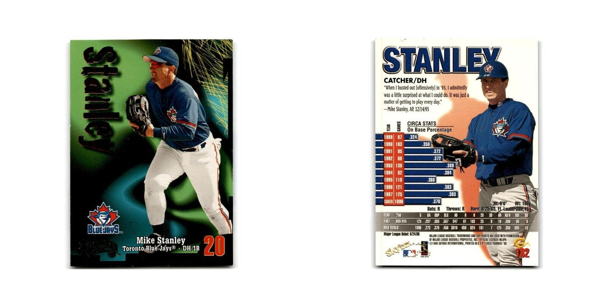 1998 SkyBox Thunder Mike Stanley Blue Jays #182