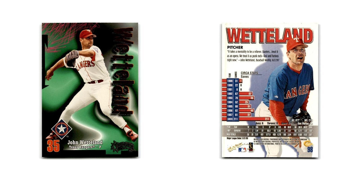 1998 SkyBox Thunder John Wetteland Rangers #98