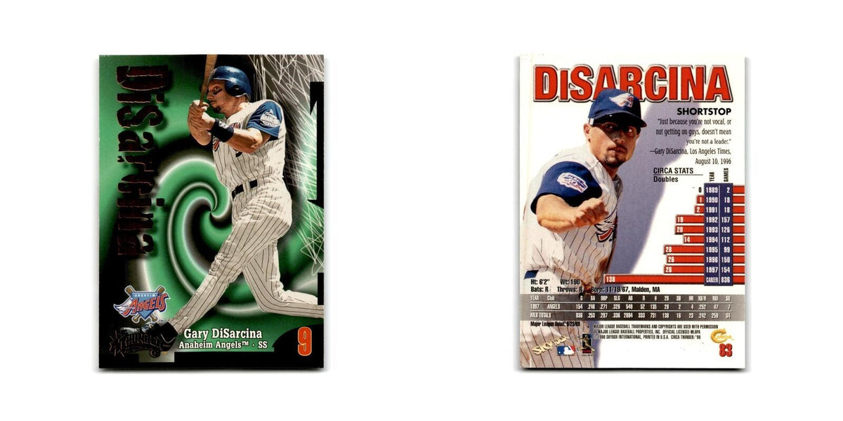 1998 SkyBox Thunder Gary DiSarcina Angels #83