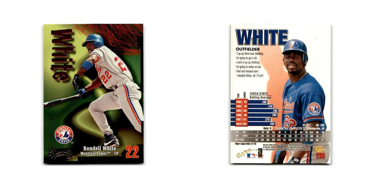 1998 SkyBox Thunder Rondell White Montreal Expos #239