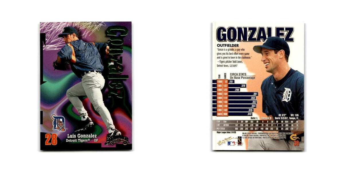 1998 SkyBox Thunder Luis Gonzalez Tigers #39