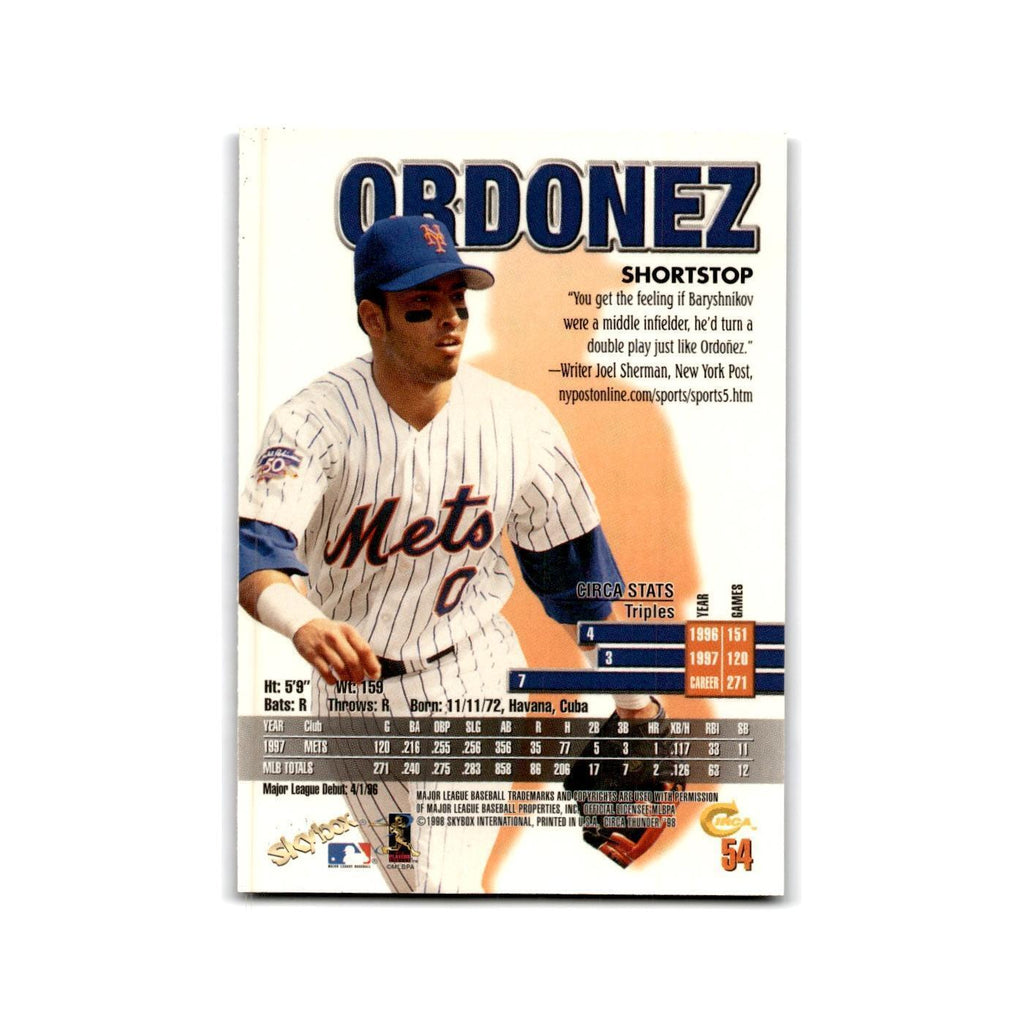 1998 SkyBox Thunder Rey Ordonez Mets #54