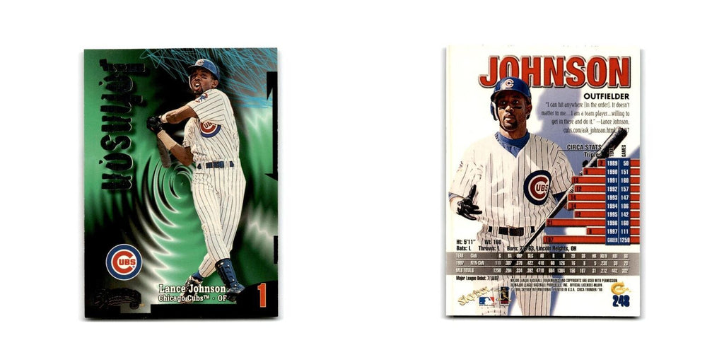 1998 SkyBox Thunder Lance Johnson Cubs #248