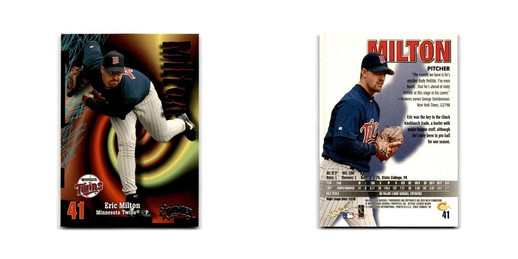 1998 SkyBox Thunder Eric Milton Twins #41