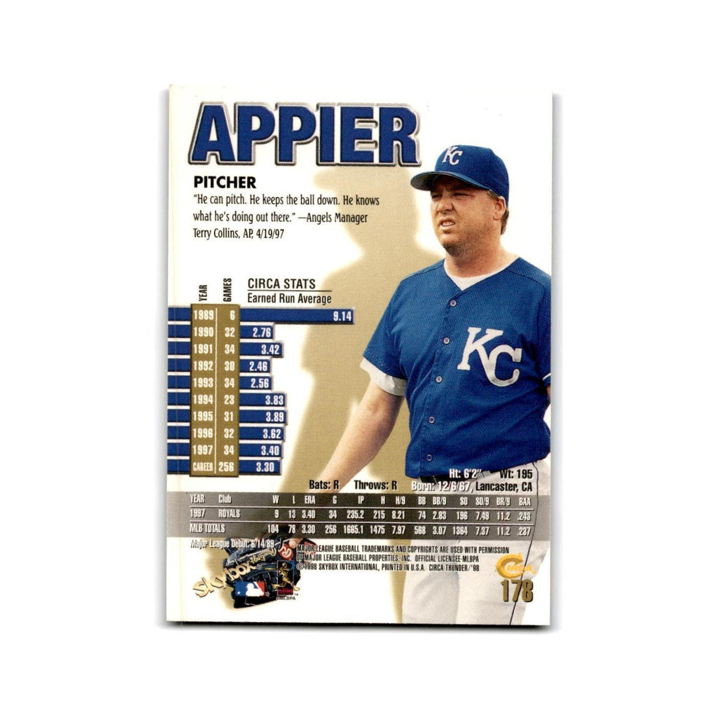 1998 SkyBox Thunder Kevin Appier Royals #178
