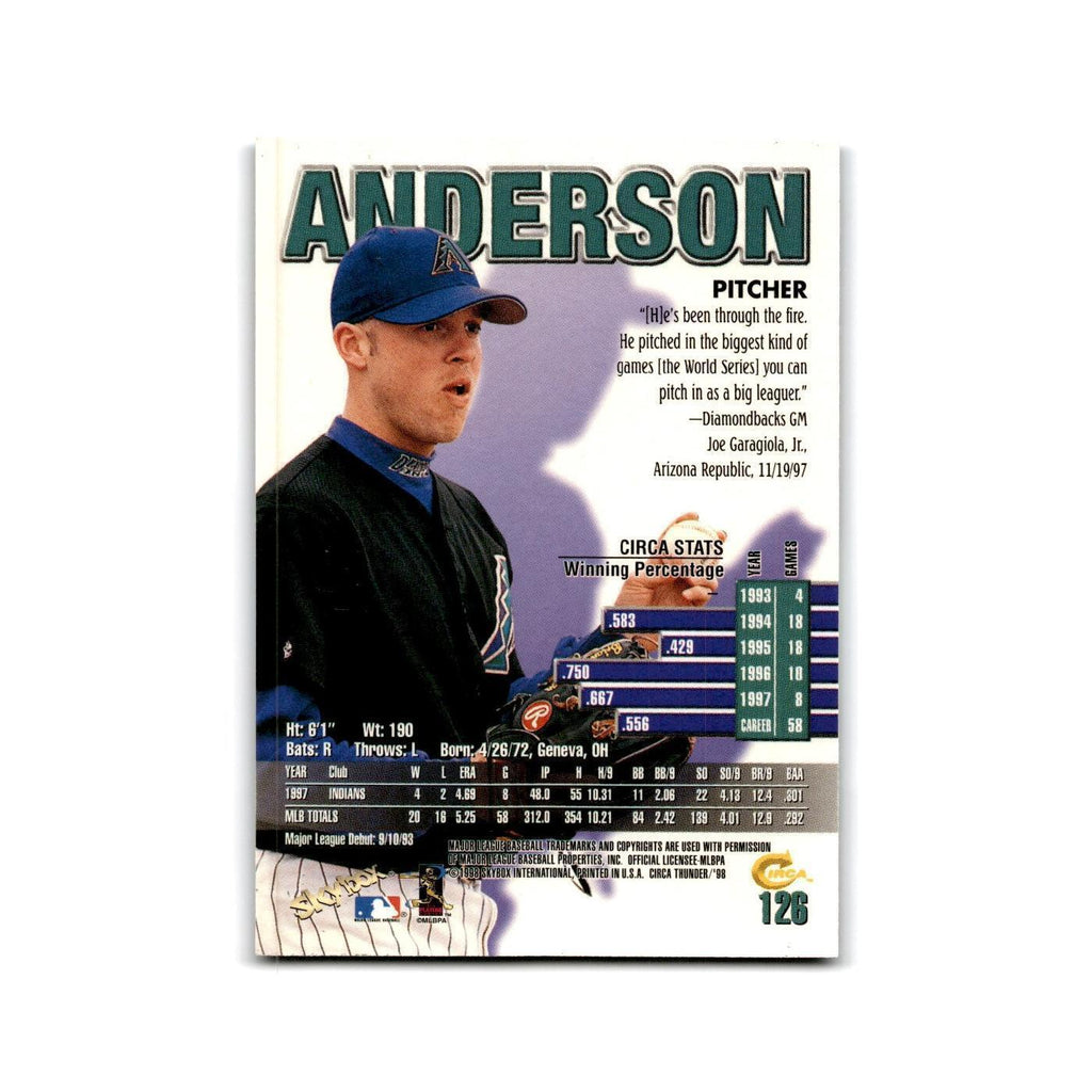 1998 SkyBox Thunder Brian Anderson Diamondbacks #126