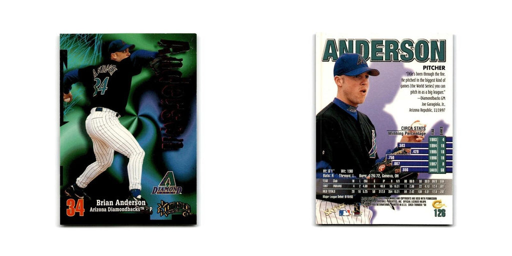 1998 SkyBox Thunder Brian Anderson Diamondbacks #126