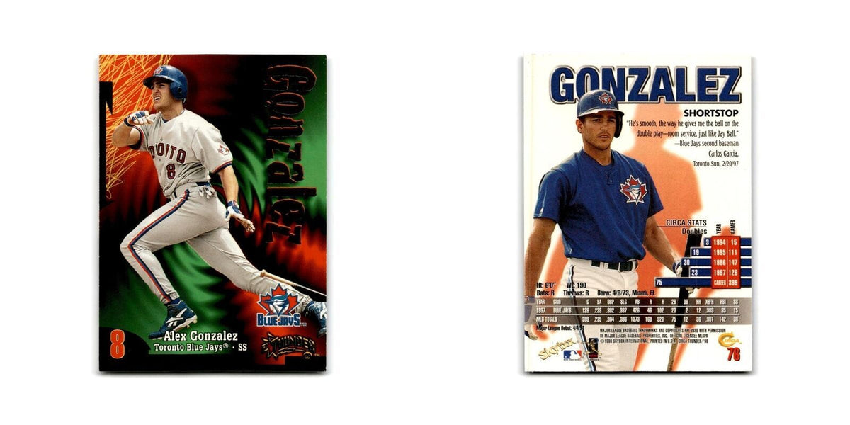 1998 SkyBox Thunder Alex Gonzalez Blue Jays #76