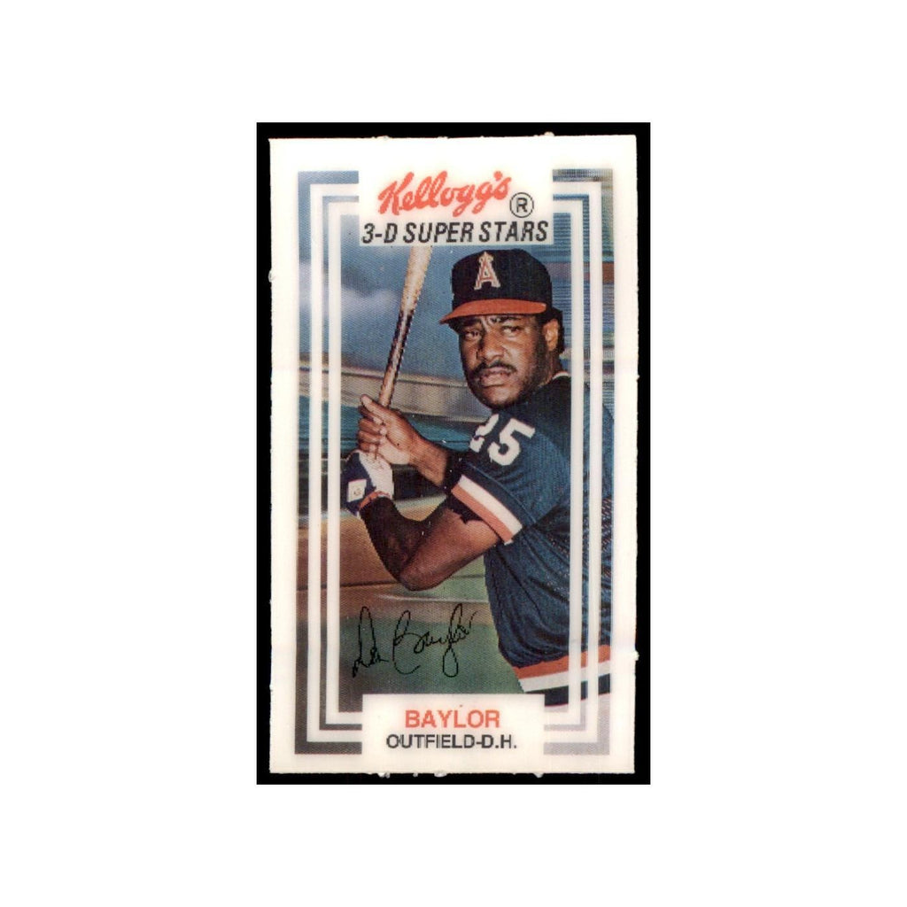 1983 Kellogg's 3-D Super Stars Xograph Don Baylor Baseball Cards #29