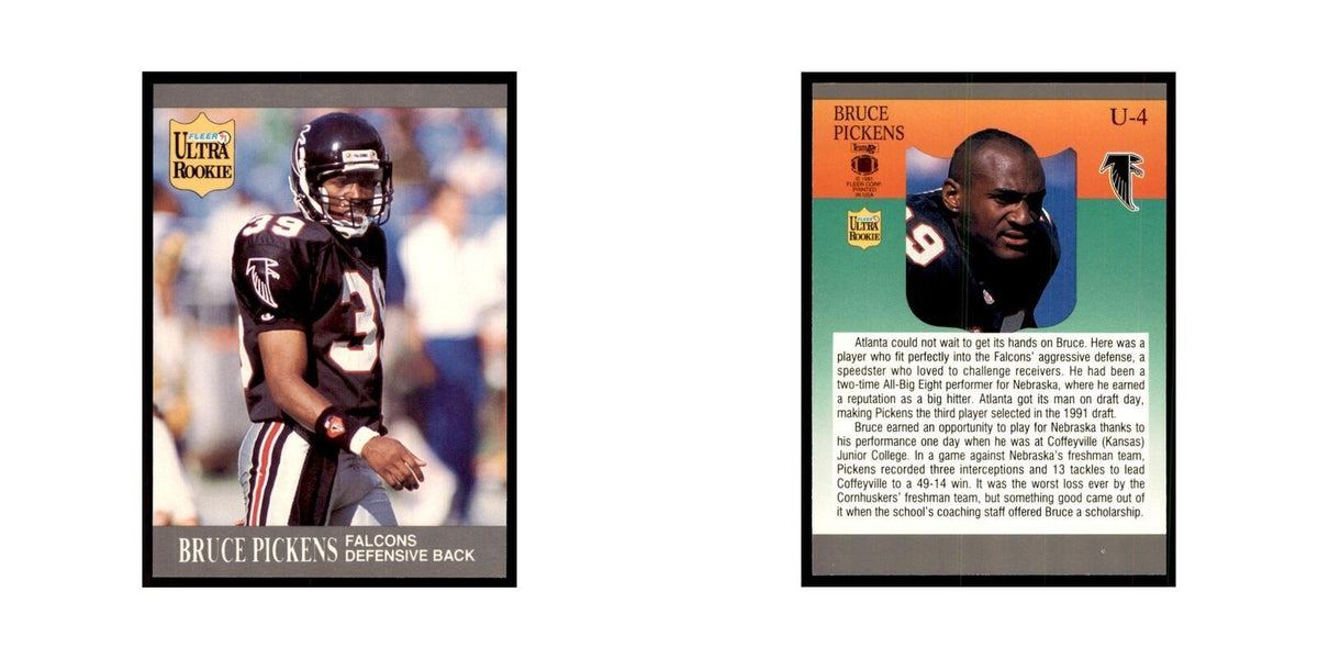 1991 Fleer Update Bruce Pickens RC Football Cards #U-4