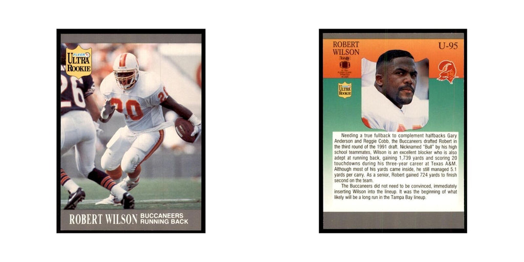 1991 Fleer Update Robert Wilson RC Football Cards #U-95